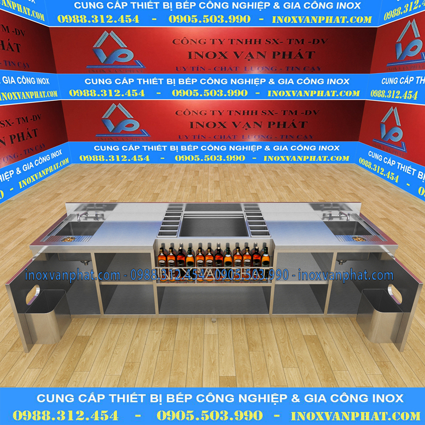 Quầy pha chế inox