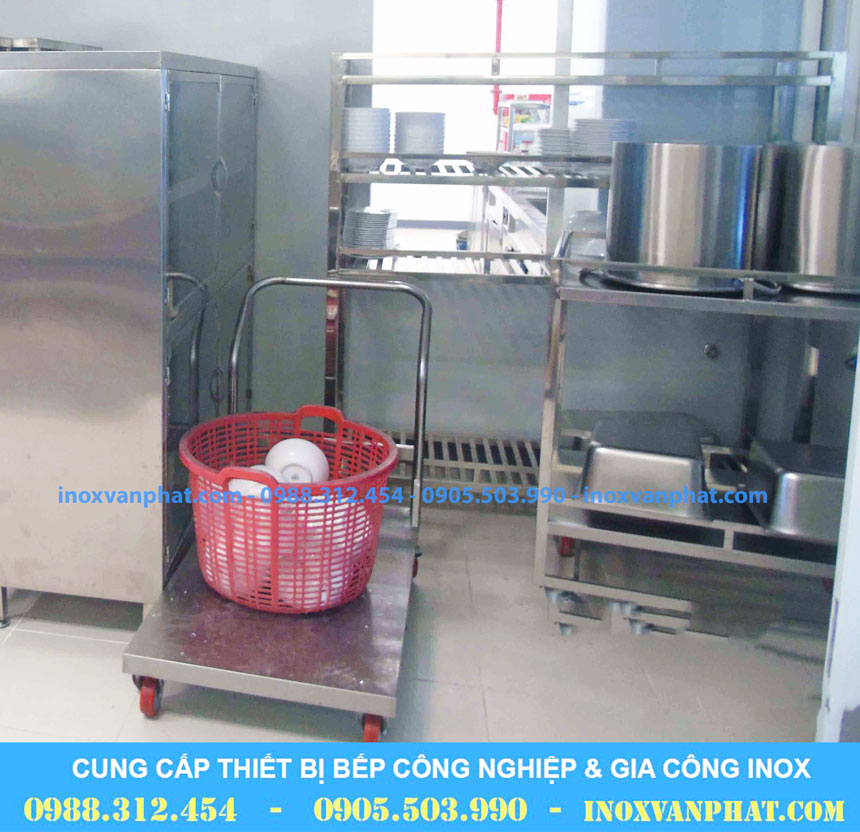 Xe đẩy inox công nghiệp