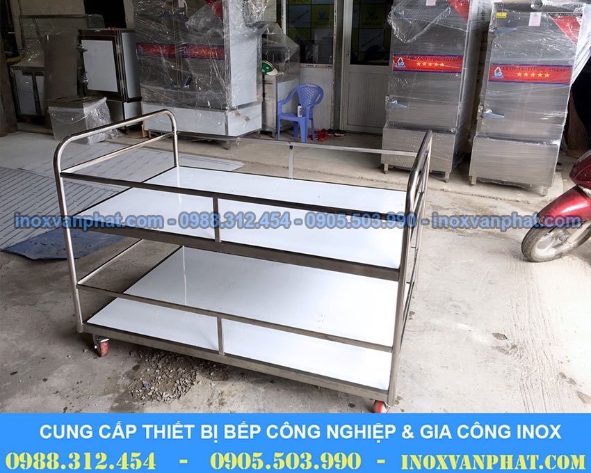 Xe đẩy inox công nghiệp