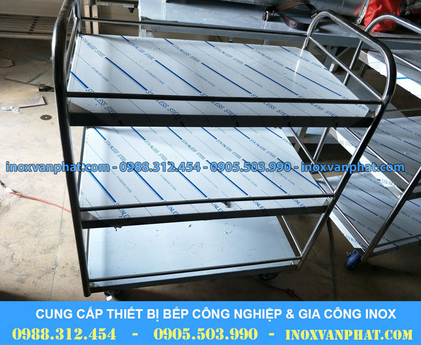 Xe đẩy inox công nghiệp