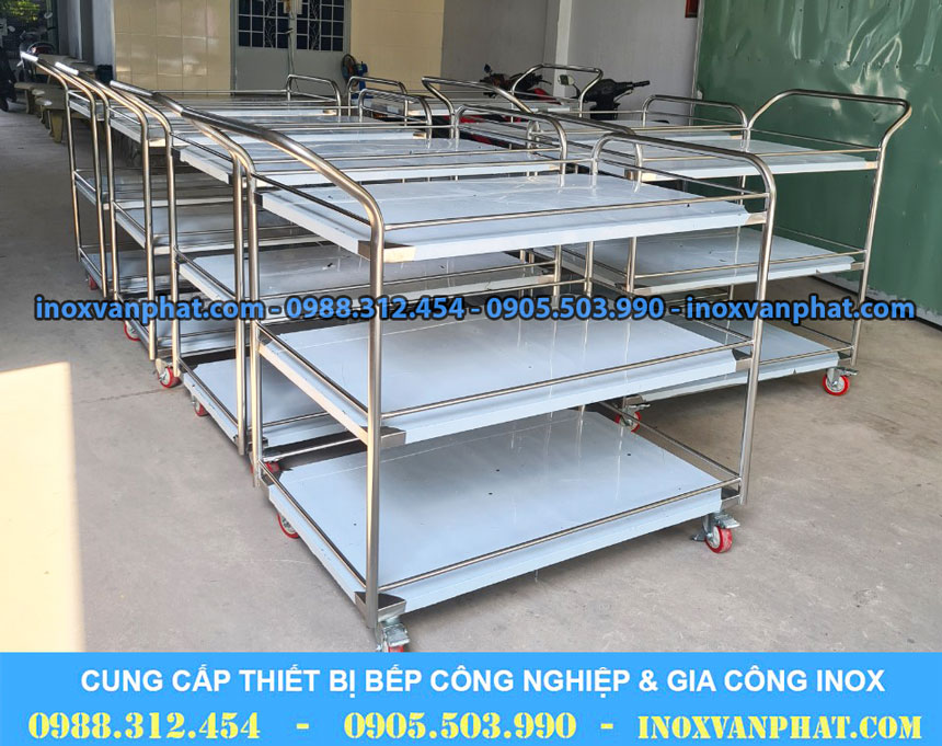 Xe đẩy inox công nghiệp