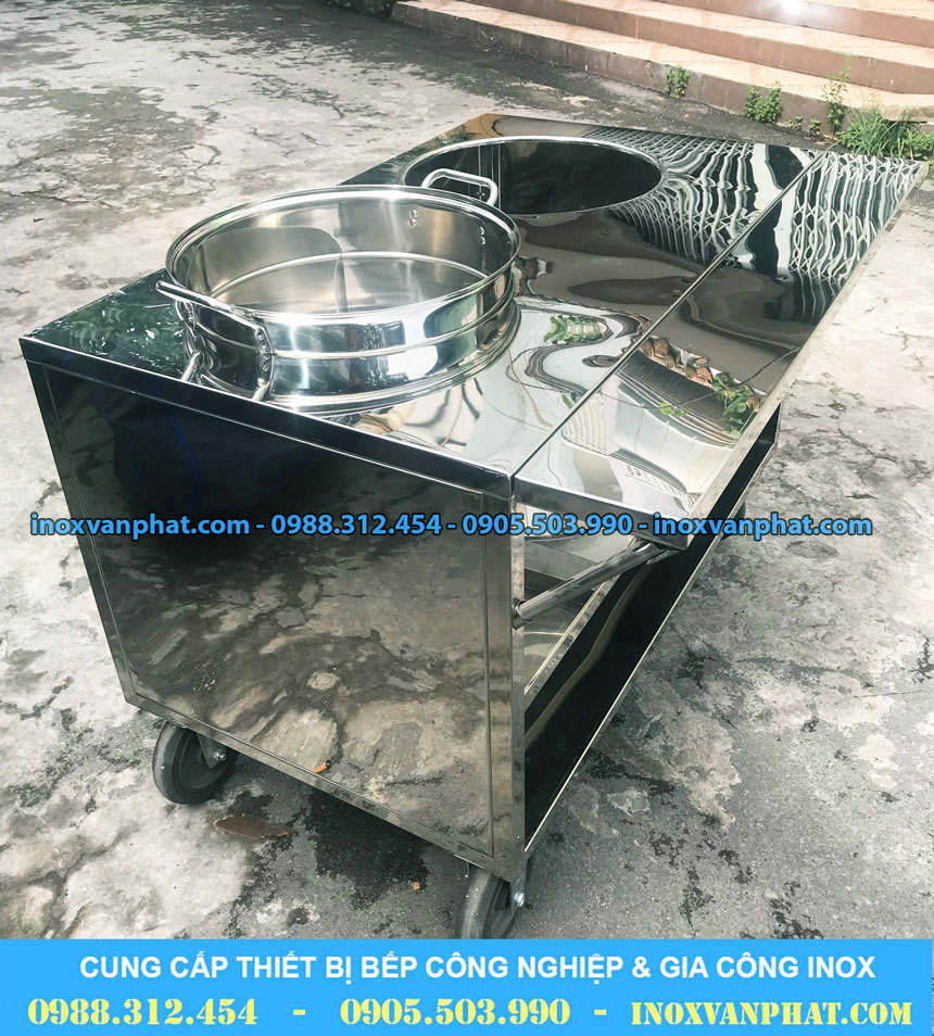 Xe đẩy inox công nghiệp
