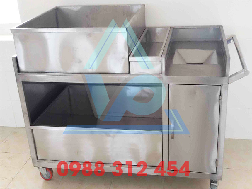 Xe đẩy inox công nghiệp