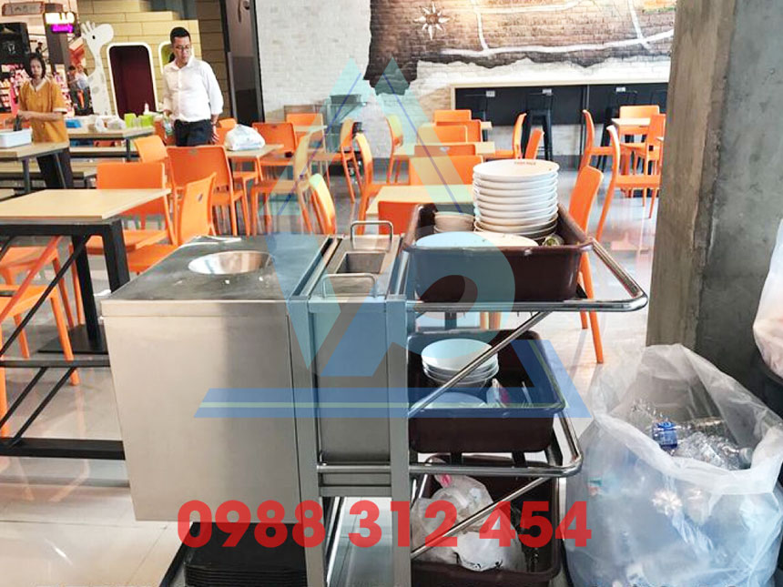 Xe đẩy inox công nghiệp