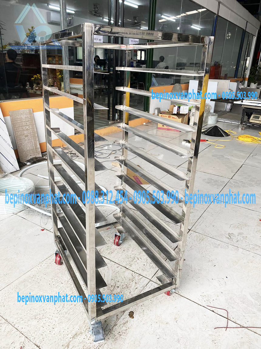 Xe đẩy inox công nghiệp