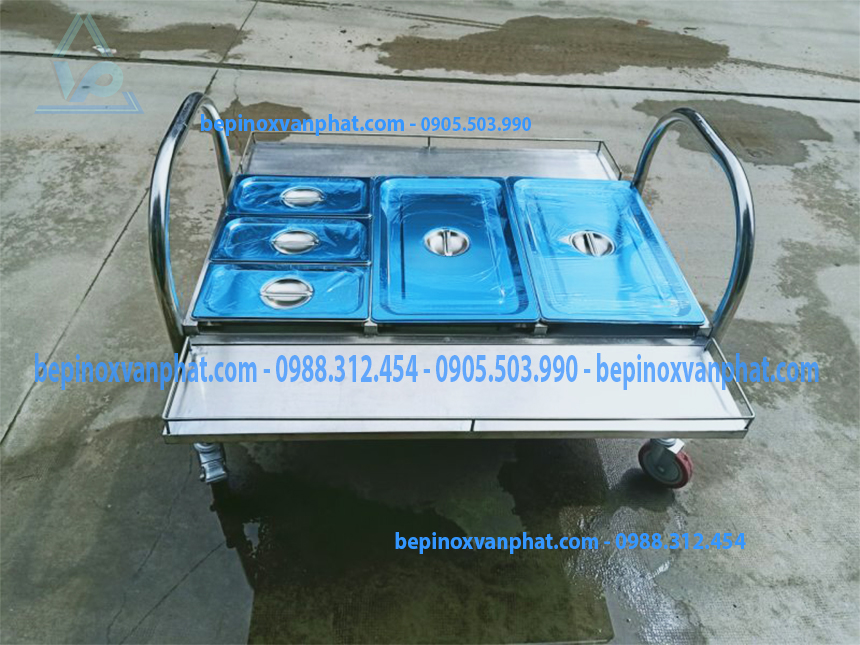 Xe đẩy inox công nghiệp Xe đẩy inox công nghiệp