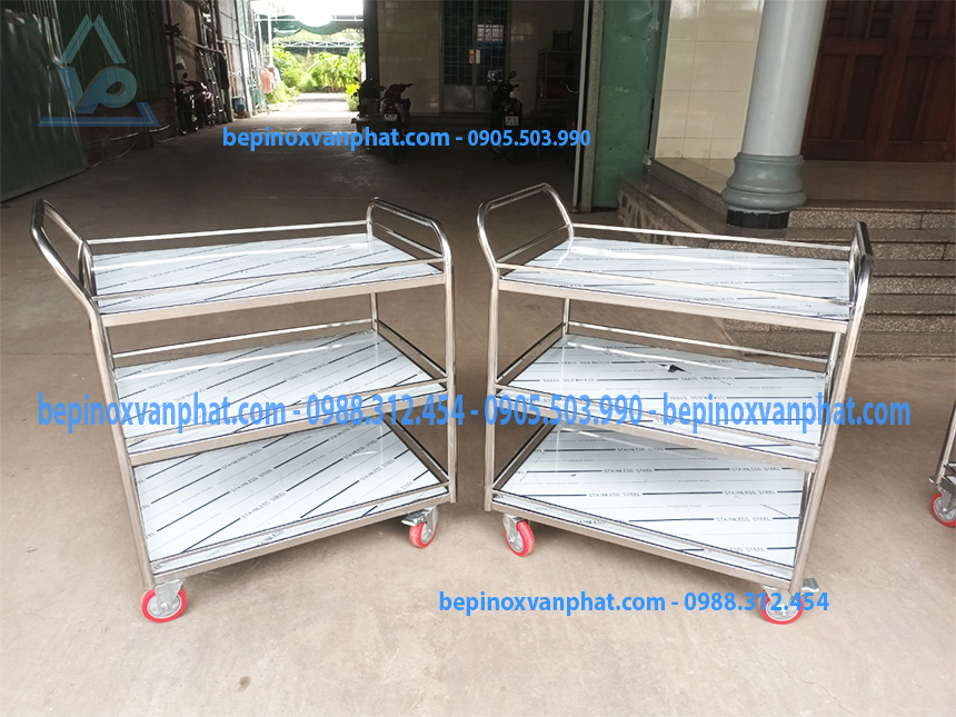 Xe đẩy inox công nghiệp Xe đẩy inox công nghiệp
