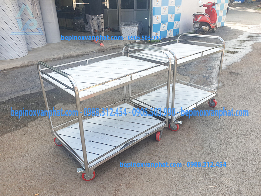 Xe đẩy inox công nghiệp Xe đẩy inox công nghiệp