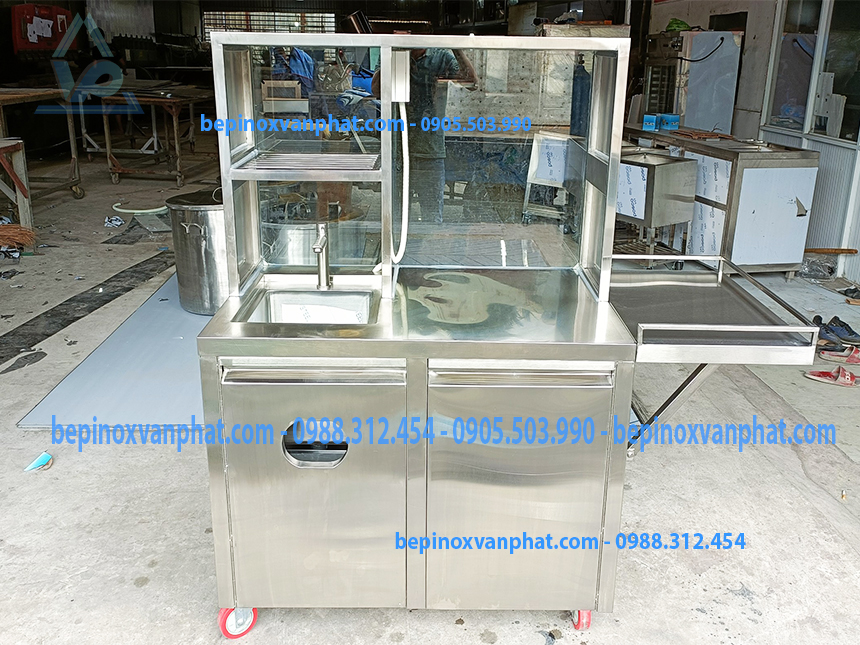 Xe đẩy inox công nghiệp Xe đẩy inox công nghiệp
